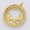 Fancy 22m gold alloy window eagle plates jewelry design for glass memory floating charms locket